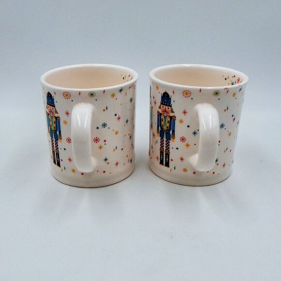 SUR LA TABLE Nutcracker Snowflake Coffee Mug Christmas Hot Chocolate 17.8 oz S/2 - Picture 4 of 10